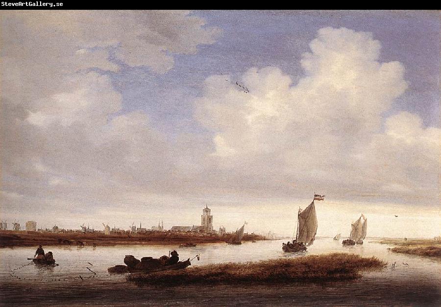 RUYSDAEL, Salomon van View of Deventer Seen from the North-West af